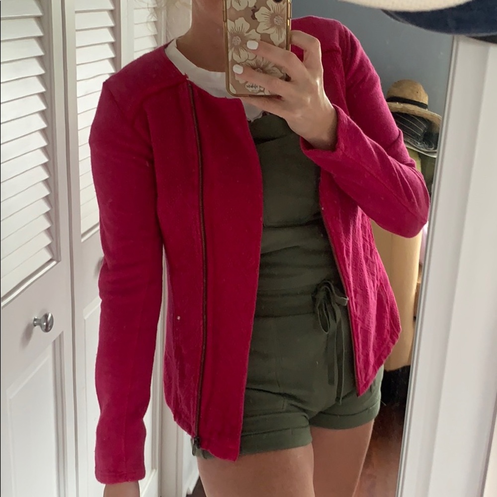 LUCKY BRAND PINK ZIP UP